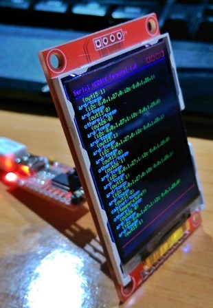 ESP8266 VT100 front view