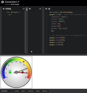 Working on the gauge in CodePen