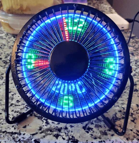 USB clock fan Gearbest