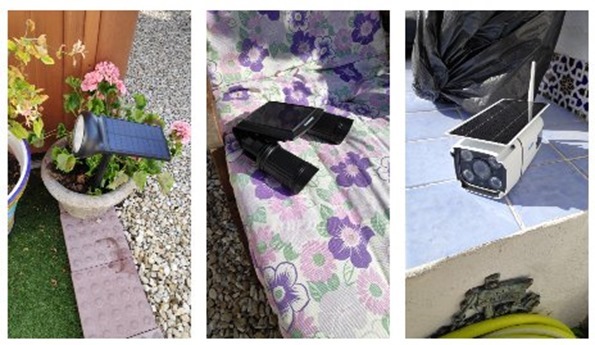 Original ESCAM camera and lights on test