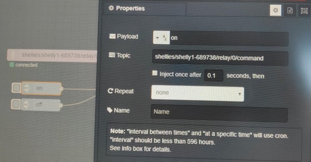 Simple MQTT commands - topic identifies the Shelly 