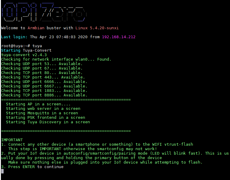 Tuya-Convert on Orange Pi Zero