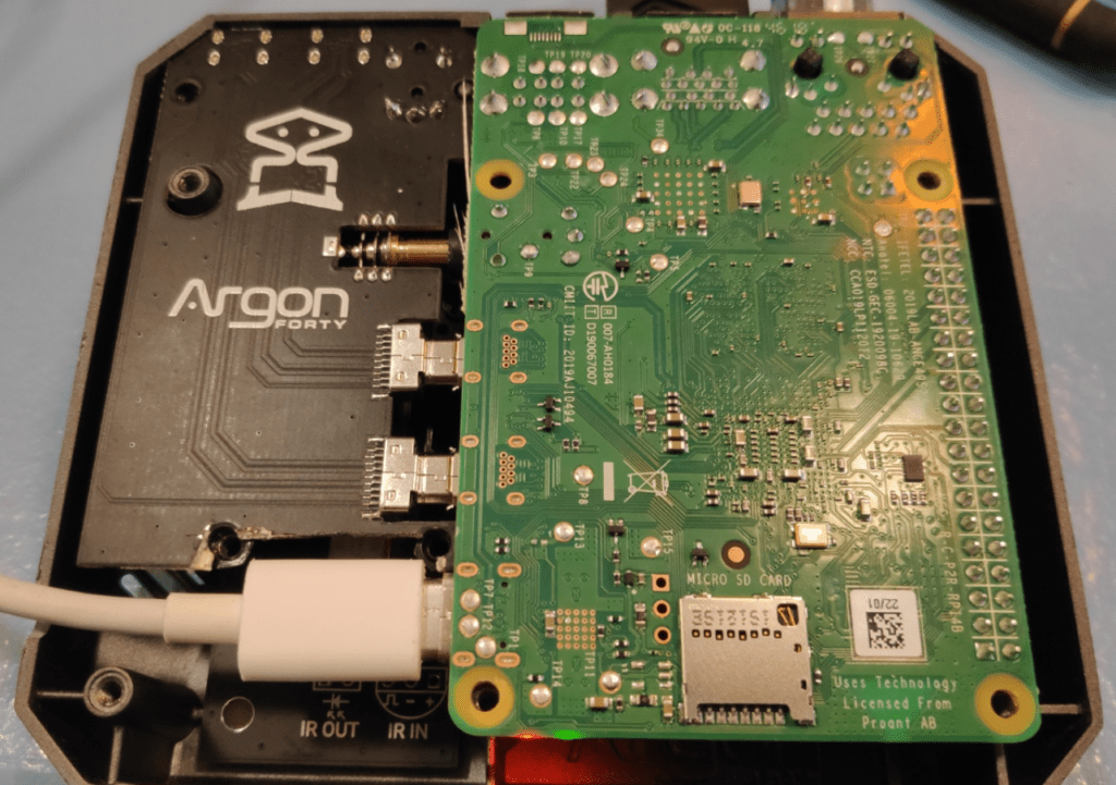 RPI4 with Argon ONE circuitry - hacked