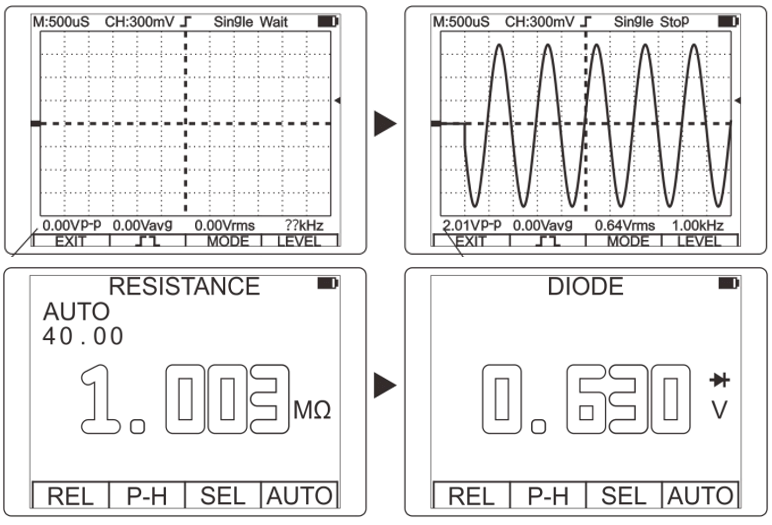Mustool MT8208 screens