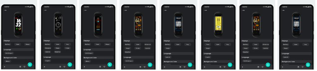 Free watch faces on the MiBand5 app