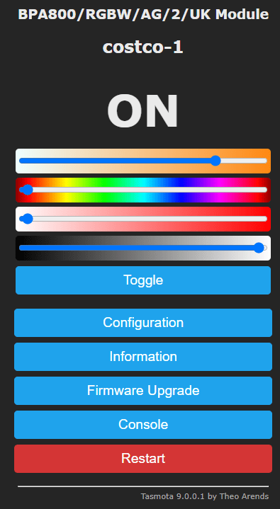Tasmota on a Costco lamp