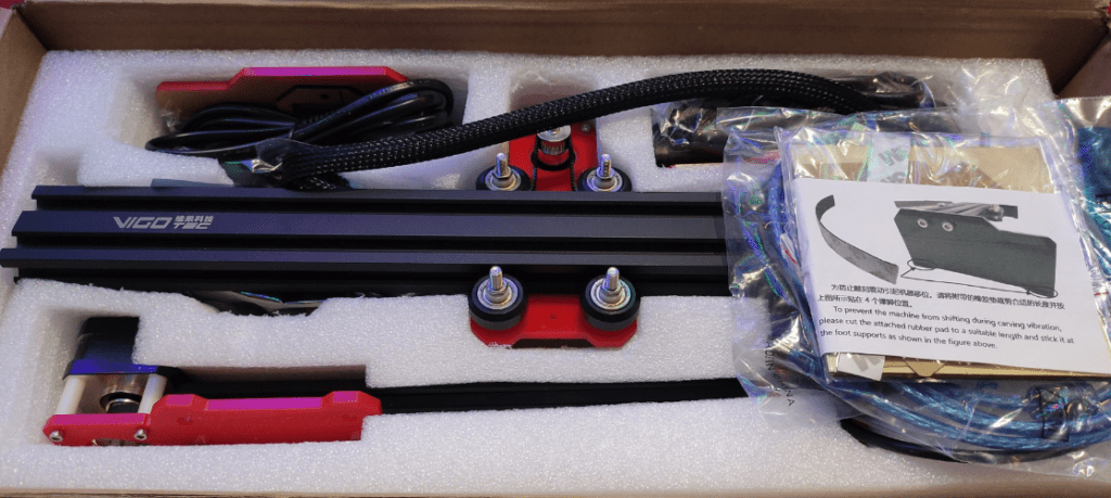 The bits comprising my new VG-7LX printer
