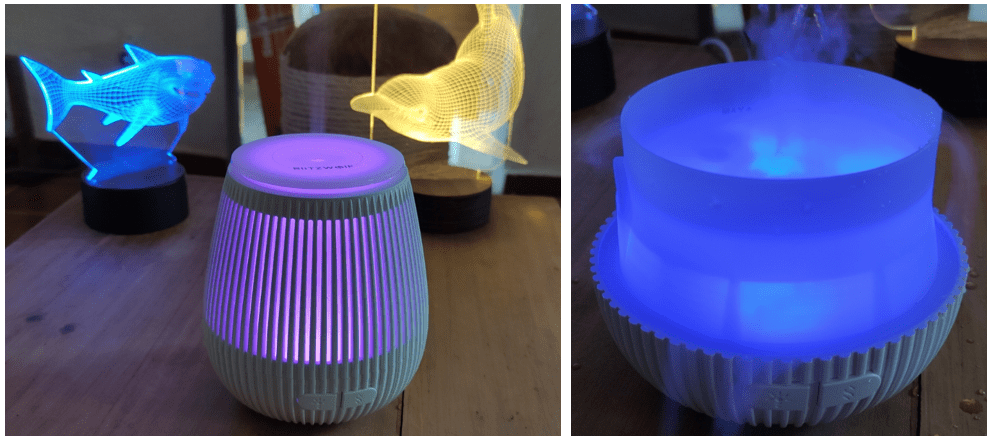 Blitzwolf Humidifier with and without the top on