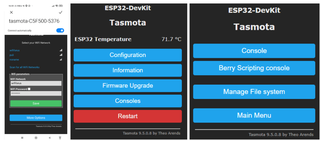 Tasmota Platinum on the ESP32