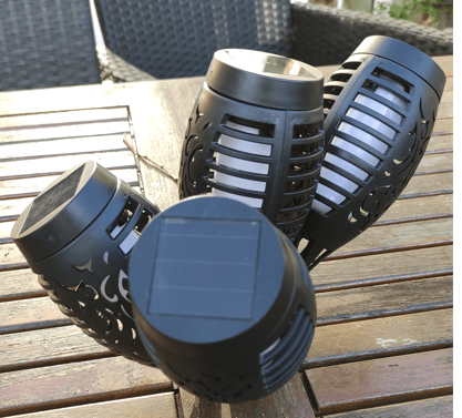 Set of 4 orange flicker lights