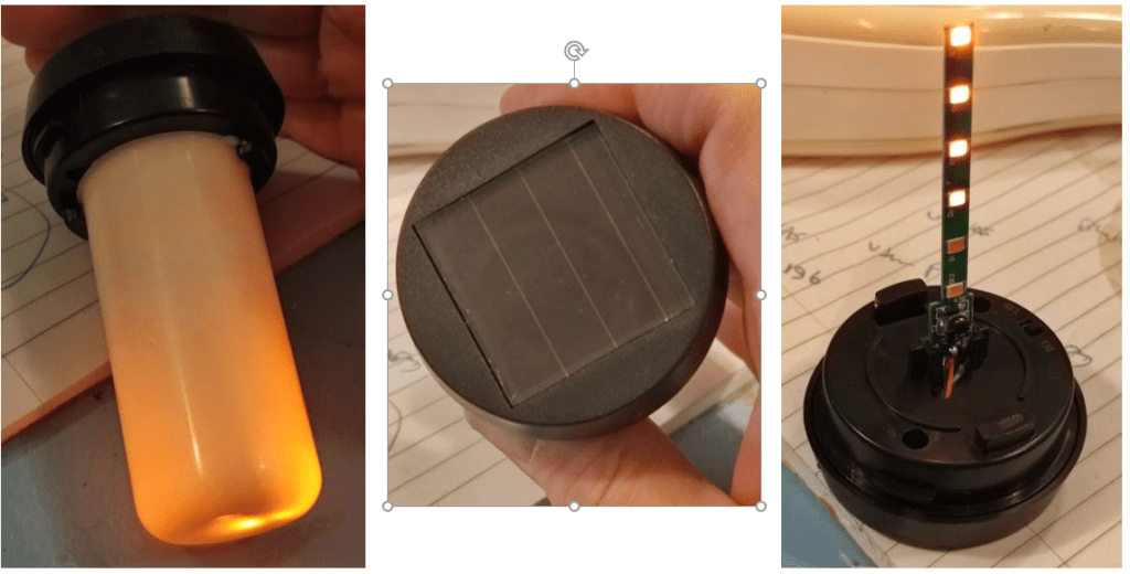 Flicker solar lights