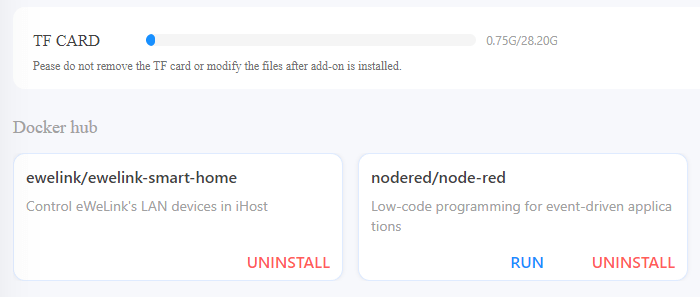 Node-Red installation on iHost