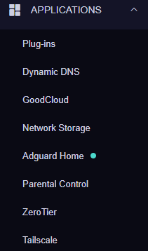 GL-iNET Standard Application Options