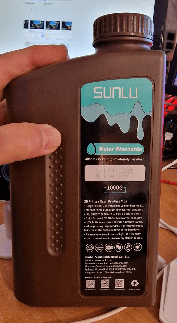 SUNLU water-washable resin