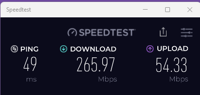 MF286D 4G SpeedTest with USB Tethering added (Android phone similarly on 4G)