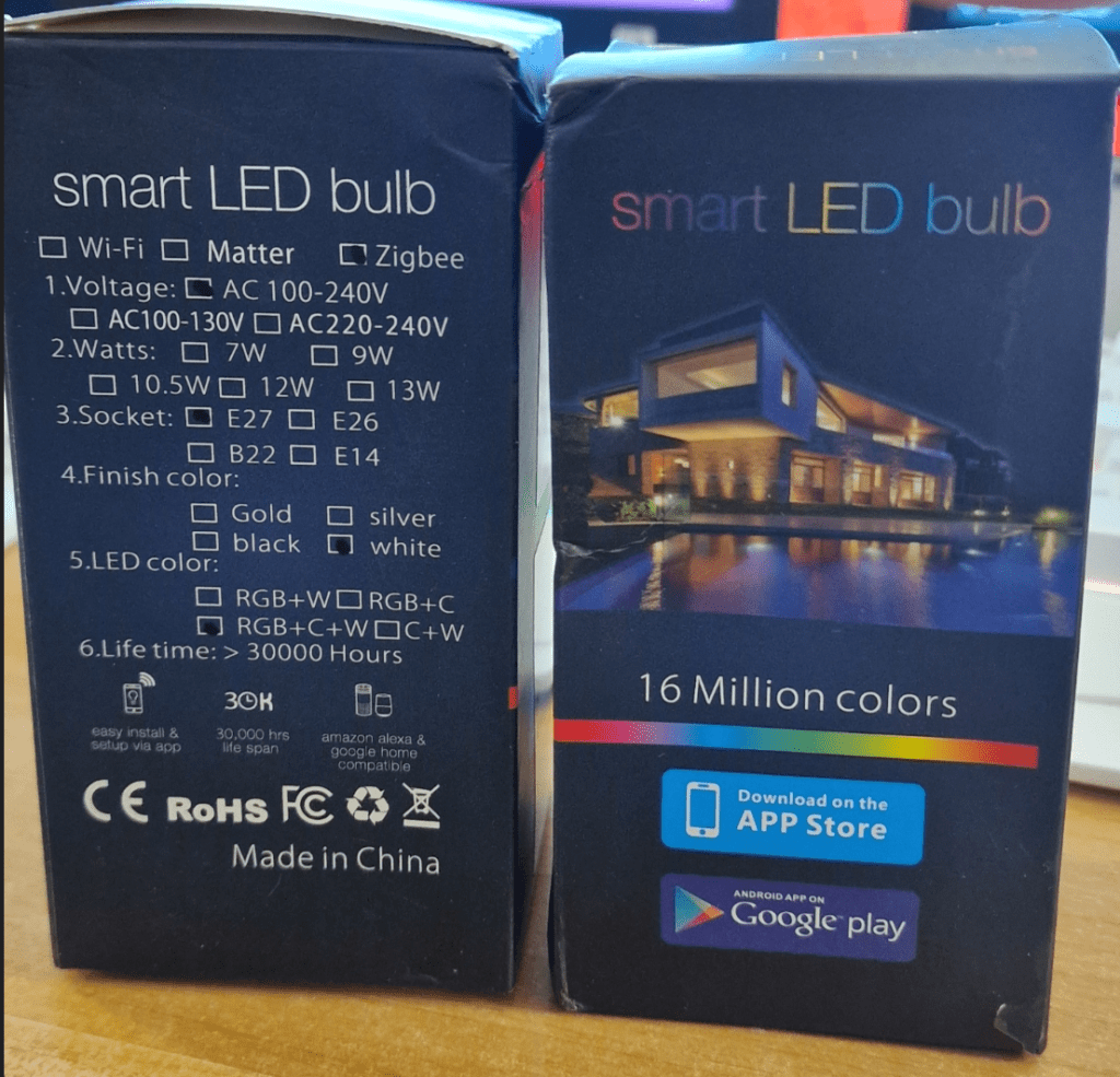 AliExpress E14 LED lights
