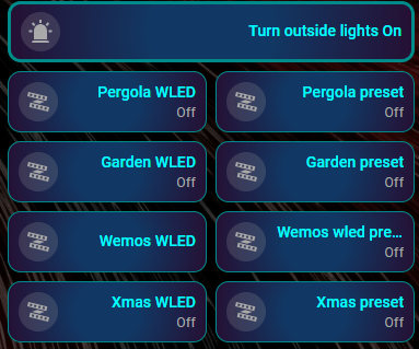WLED controlled by Home Assistant