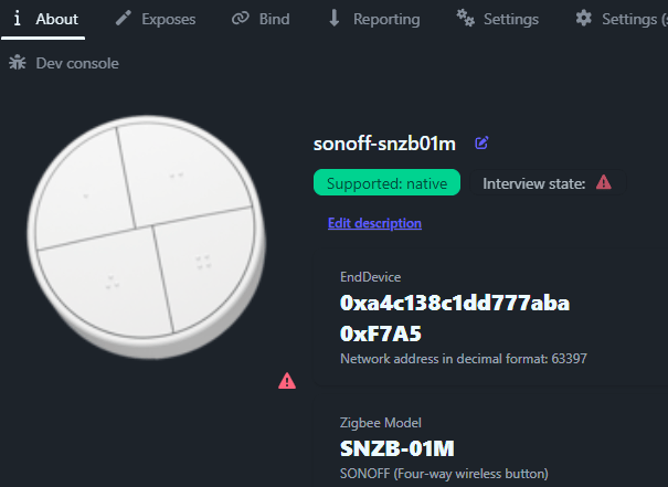 Sonoff Orb 4-in-1 in Zigbee2MQTT - photo by Peter Scargill